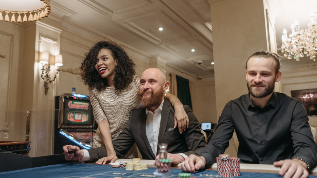 player at casino table