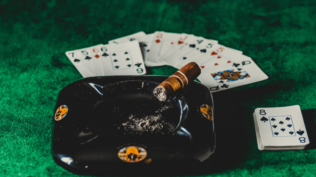 Playing cards and cigarettes 